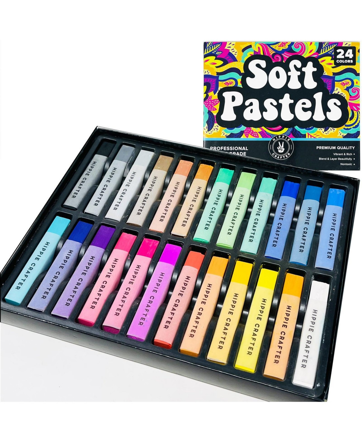 Hippie Crafter Soft Chalk Pastels 24 Pc - Multicolored | Macy's