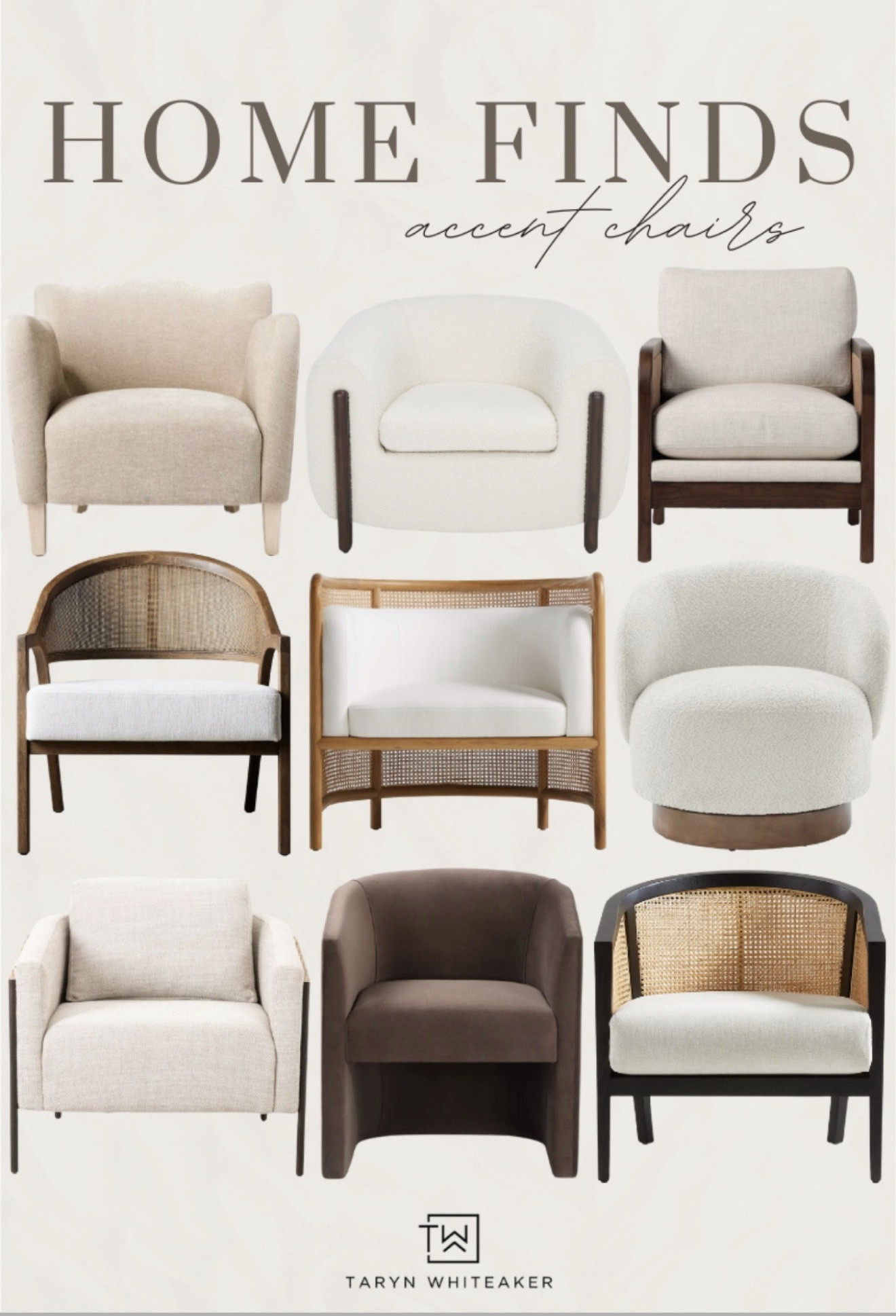 Accent chairs can completely change a room. I’m loving these neutral, warm wood, and cane details that feel classic but still fresh. Whether you’re styling a living room, bedroom corner, or office, these silhouettes add instant polish without overpowering the space.

accent chairs, neutral accent chair, cane chair, boucle chair, modern traditional furniture, living room chair ideas, bedroom seating ideas, warm wood furniture, designer look for less, timeless home decor

#LTKSeasonal #LTKHome