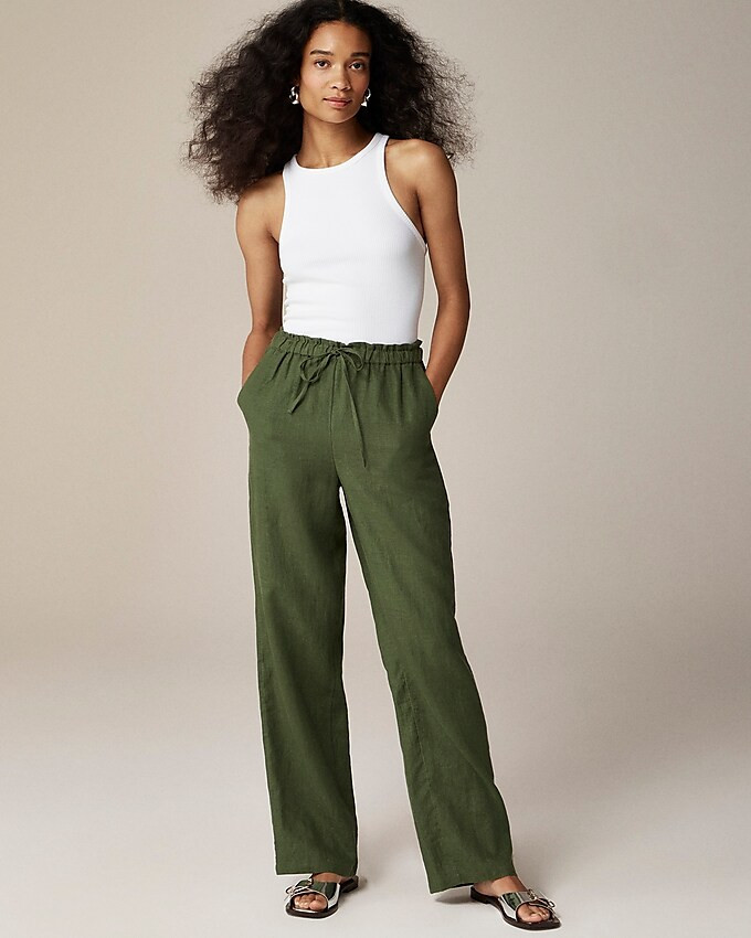 Soleil pant in linen | J. Crew US