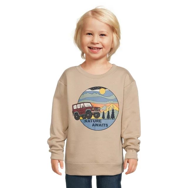 Garanimals Toddler Boy Long Sleeve Graphic Fleece Sweatshirt, Sizes 2T-5T | Walmart (US)