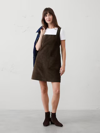 Corduroy Empire-Waist Mini Dress | Banana Republic Factory