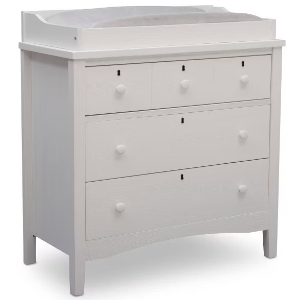 Delta Children Farmhouse 3 Drawer Dresser with Changing Top | Target
