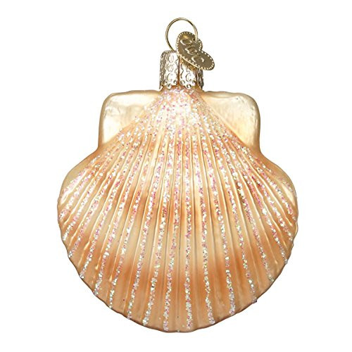 Old World Christmas Glass Blown Ornament with S-Hook and Gift Box, Sea Shell Collection (Clam Shell) | Amazon (US)