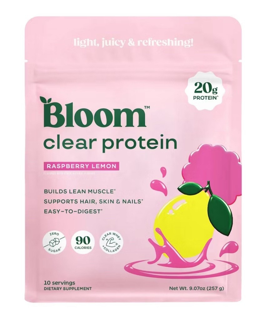 The new Bloom Protein is such an easy way to add extra protein in! It’s a clear powder that you can add to anything, and this formula has a plethora of benefits. On sale at Target right now Buy One, Get One 50% Off! 

#LTKfitnessgoals #LTKActive #LTKSaleAlert