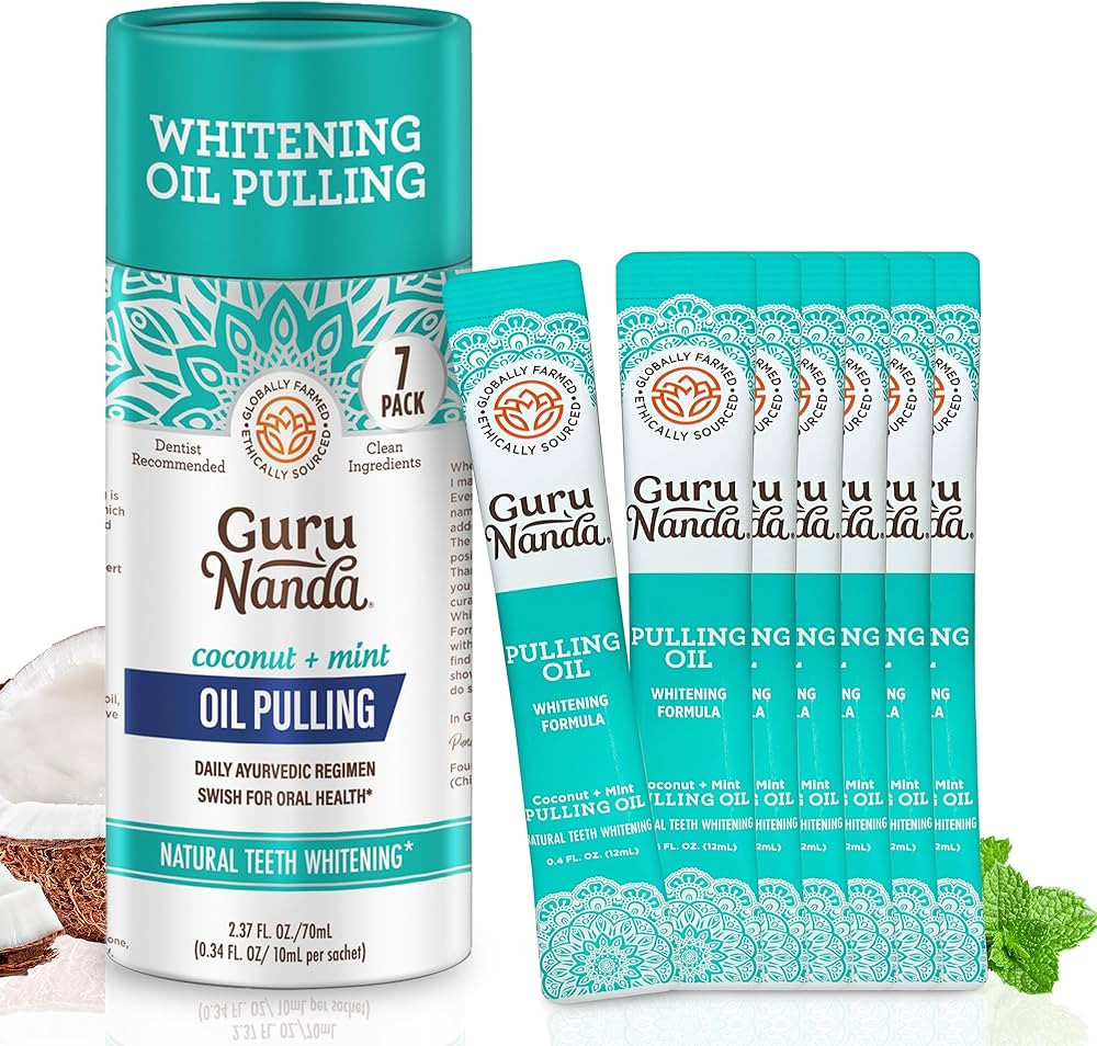 GuruNanda Oil Pulling Travel Sachets (Mickey D) - 100% Pure Blend of Coconut & 7 Essential Oils w... | Amazon (US)