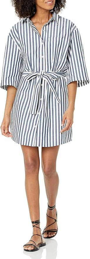 The Drop Women's Dakota Belted Mini Shirt Dress | Amazon (US)