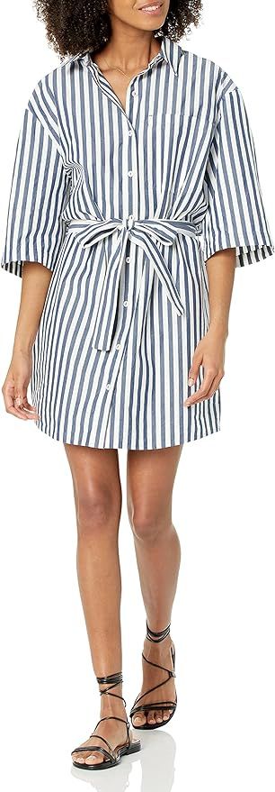 The Drop Women's Dakota Belted Mini Shirt Dress | Amazon (US)