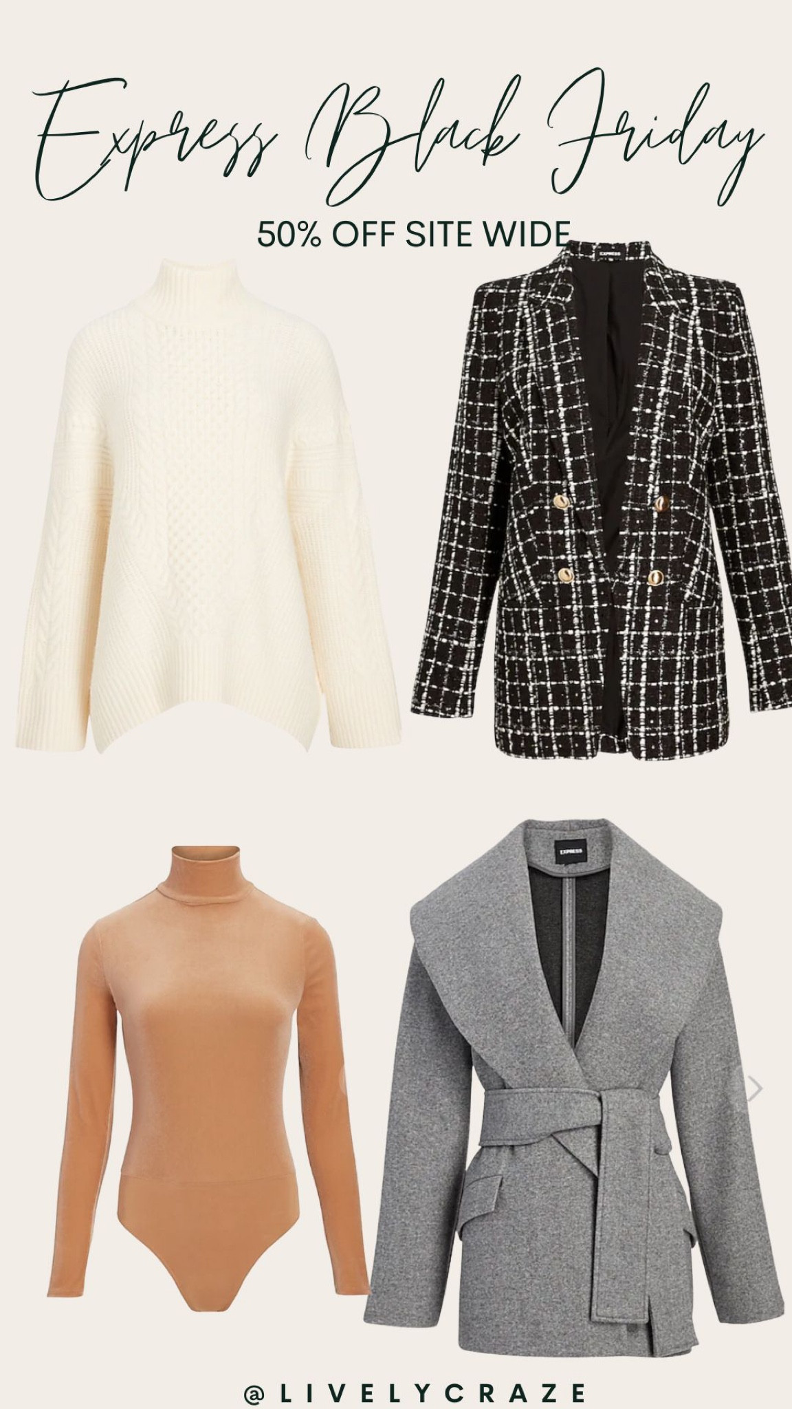 Express Black Friday 50% off sitewide 

#LTKGiftGuide #LTKHoliday #LTKSeasonal