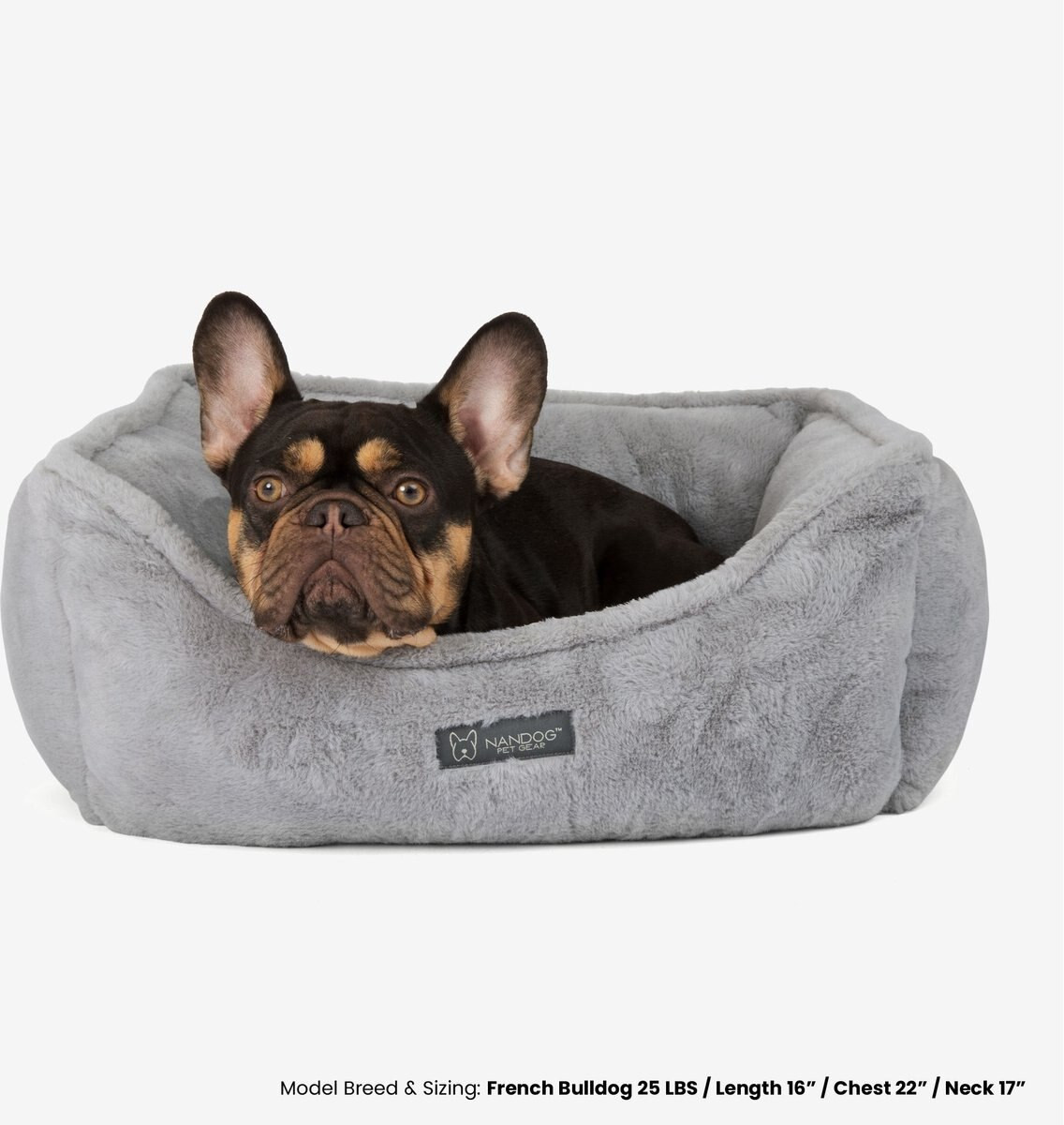 Nandog Cloud Collection Dog & Cat Bed, Pearl River Grey | Chewy
