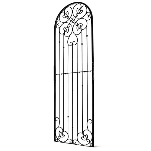 H Potter 8 Ft Tall Black Garden Trellis – Heavy Duty Iron Scroll Metal Privacy Screen for Climbing Roses, Clematis & Ivy – 96” H x 32” W Outdoor Decor | Amazon (US)