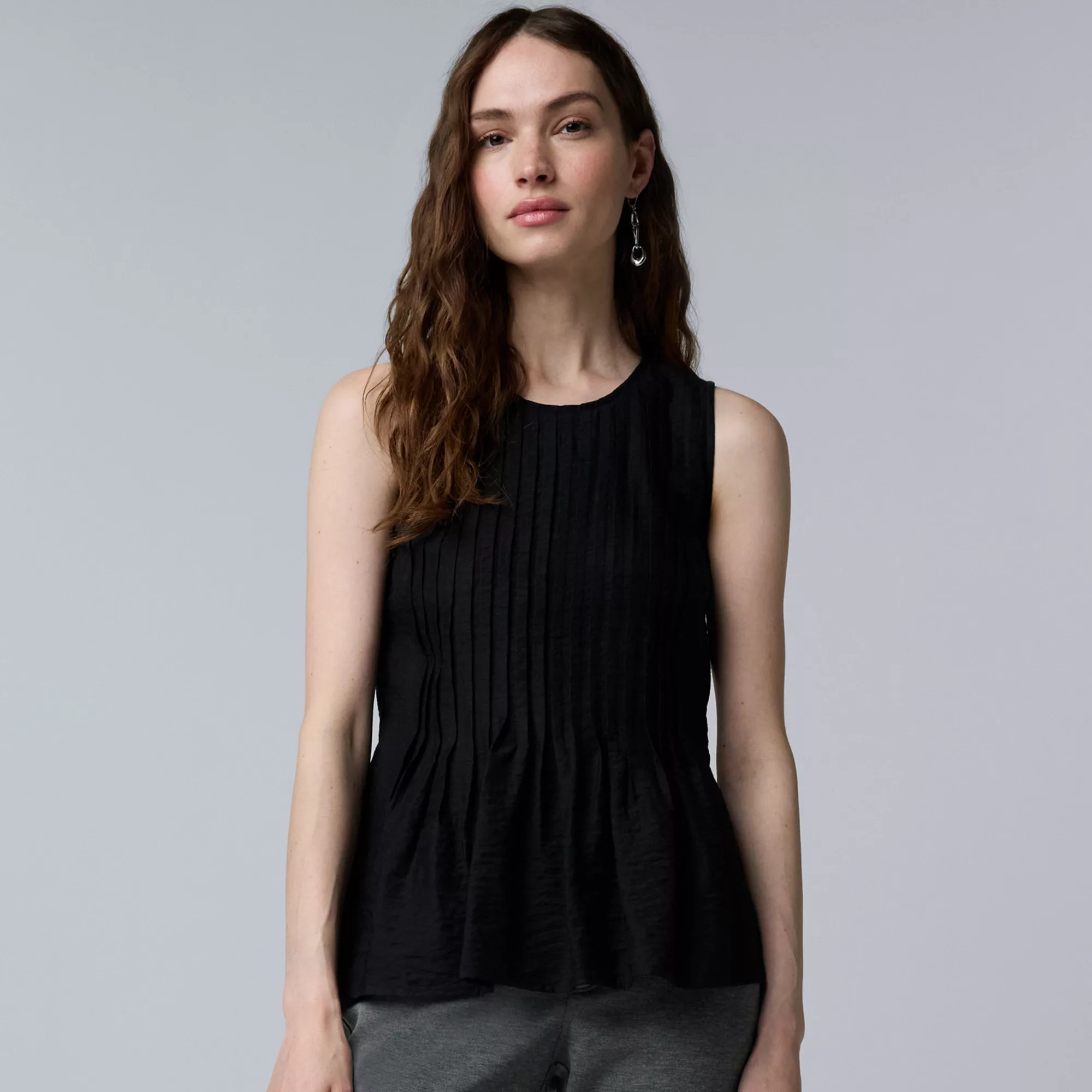 Women's Simply Vera Vera Wang Sleeveless Peplum Top | Kohl's