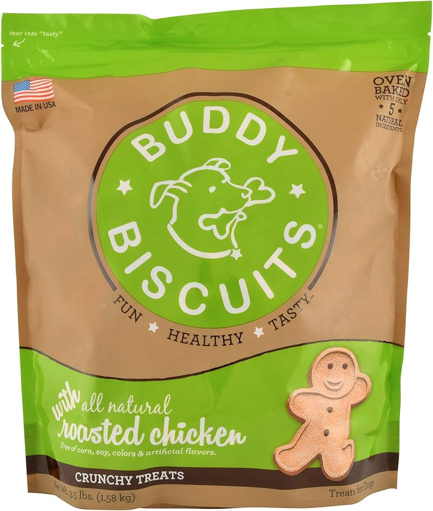 Buddy Biscuits 3.5 lbs. Bag of Crunchy Dog Treats Made with Natural Peanut Butter | Amazon (US)