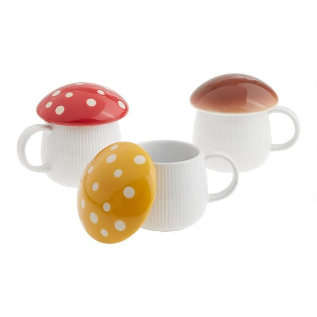Mushroom Lidded Ceramic Mug | World Market