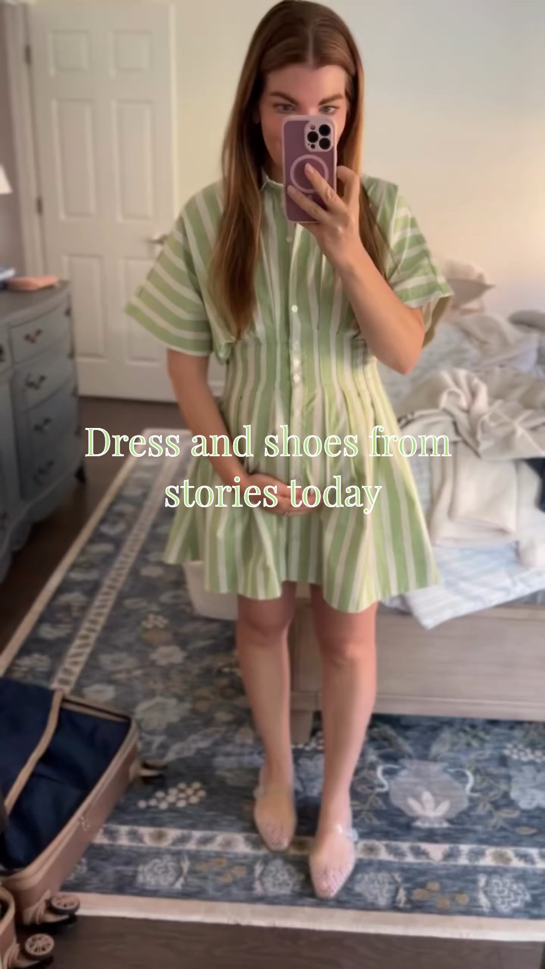 Dress and shoes from stories today. I’m in a small in the dress at 22 weeks pregnant and it still works. Has pockets 🙏🏻 Shoes run TTS come in several colors and $50! 



#LTKSummerEdit #LTKBump