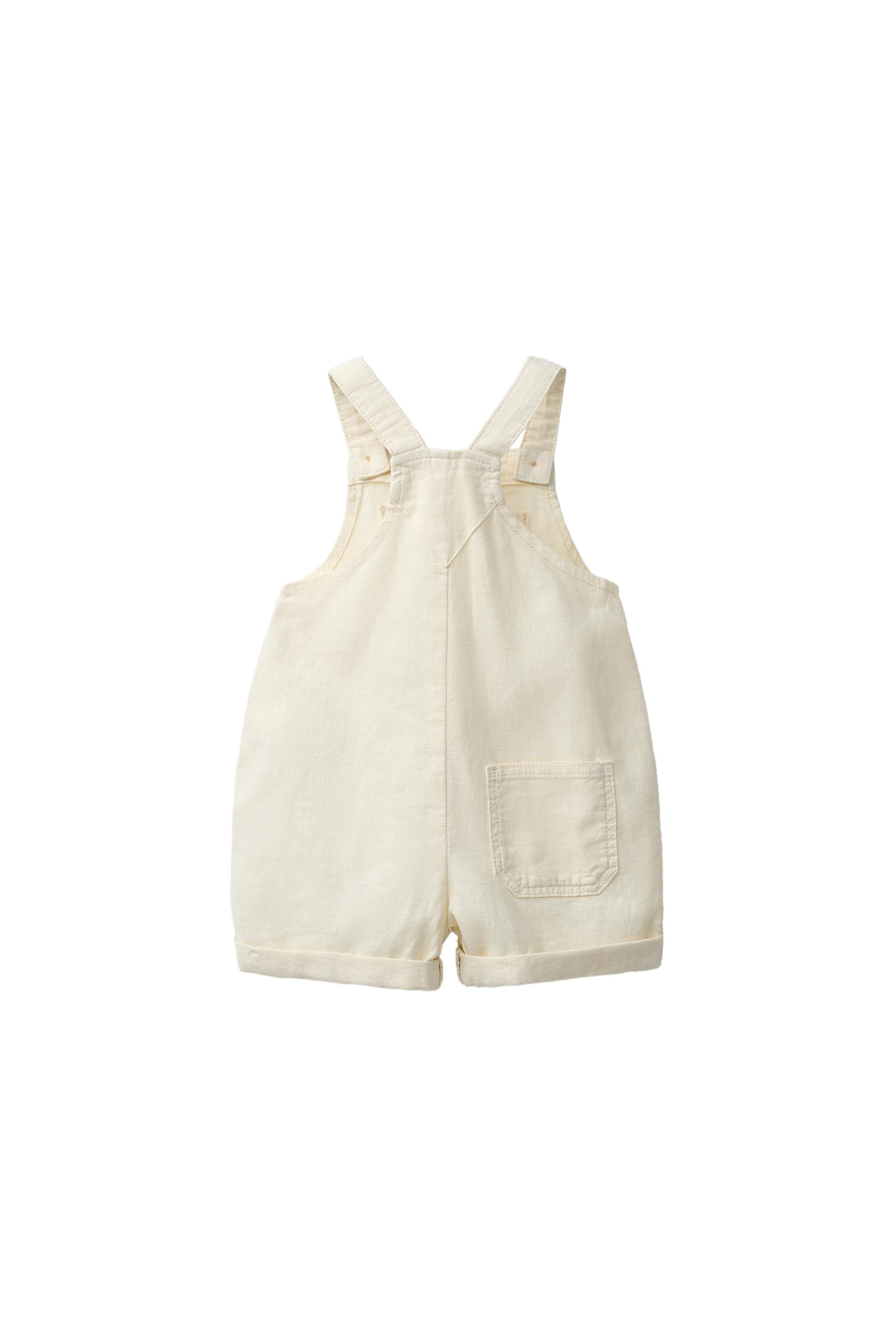 SHORT DUNGAREES WITH LINEN AND COTTON | Zara UK