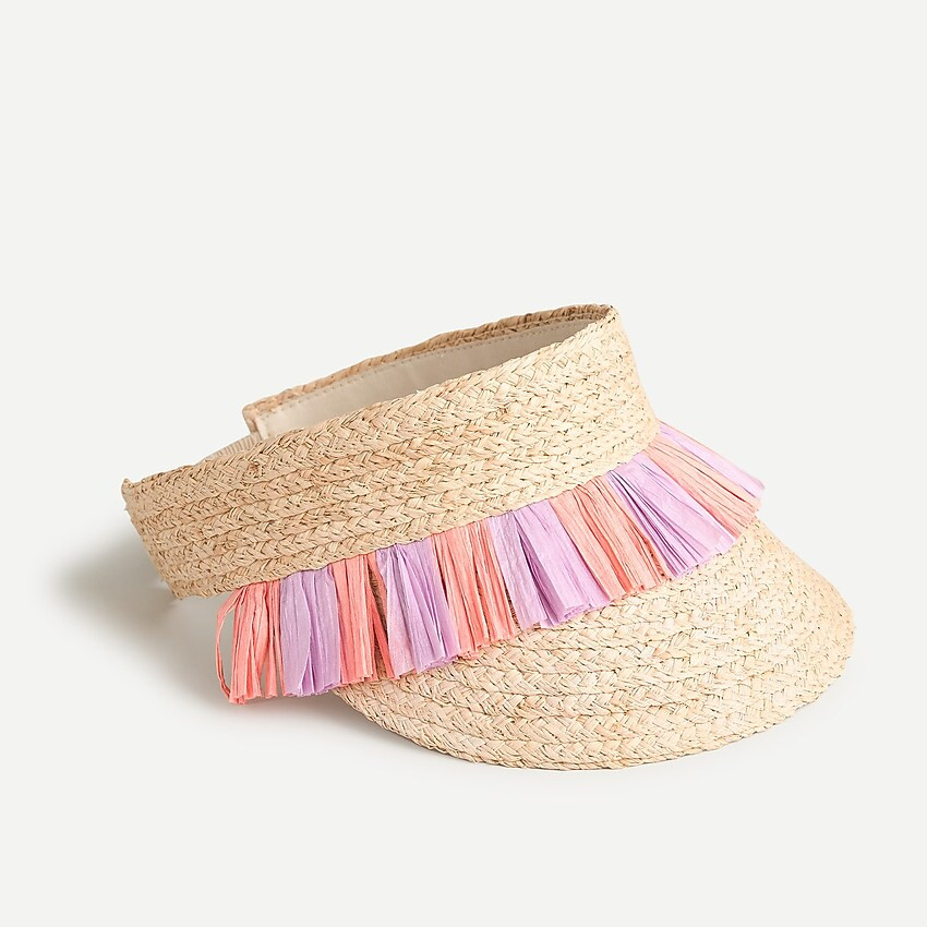 Girls' raffia sun visor | J. Crew US