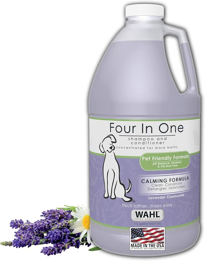 Wahl USA 4-in-1 Calming Pet Shampoo for Dogs – Cleans, Conditions, Detangles, & Moisturizes wit... | Amazon (US)