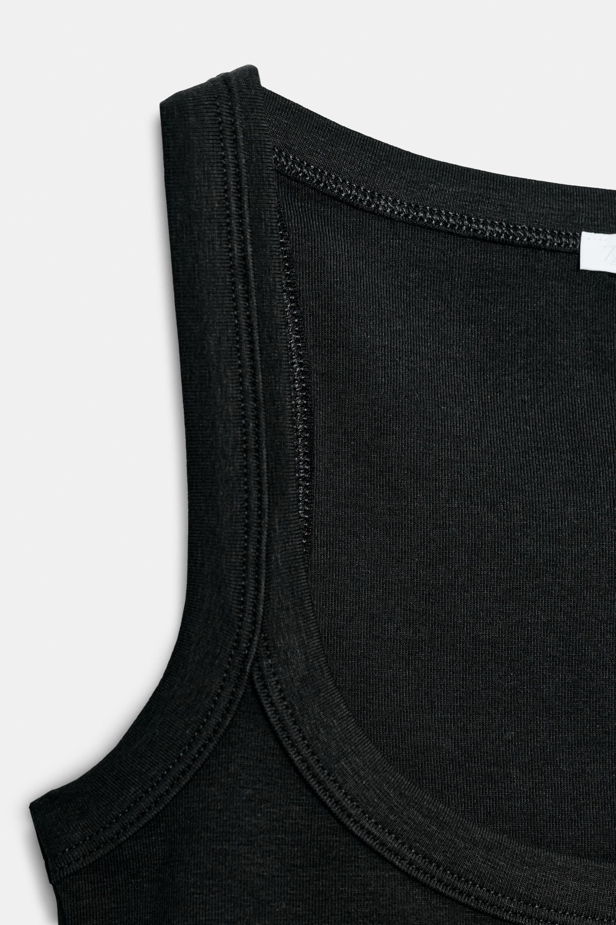 COTTON SLEEVELESS T-SHIRT | Zara UK