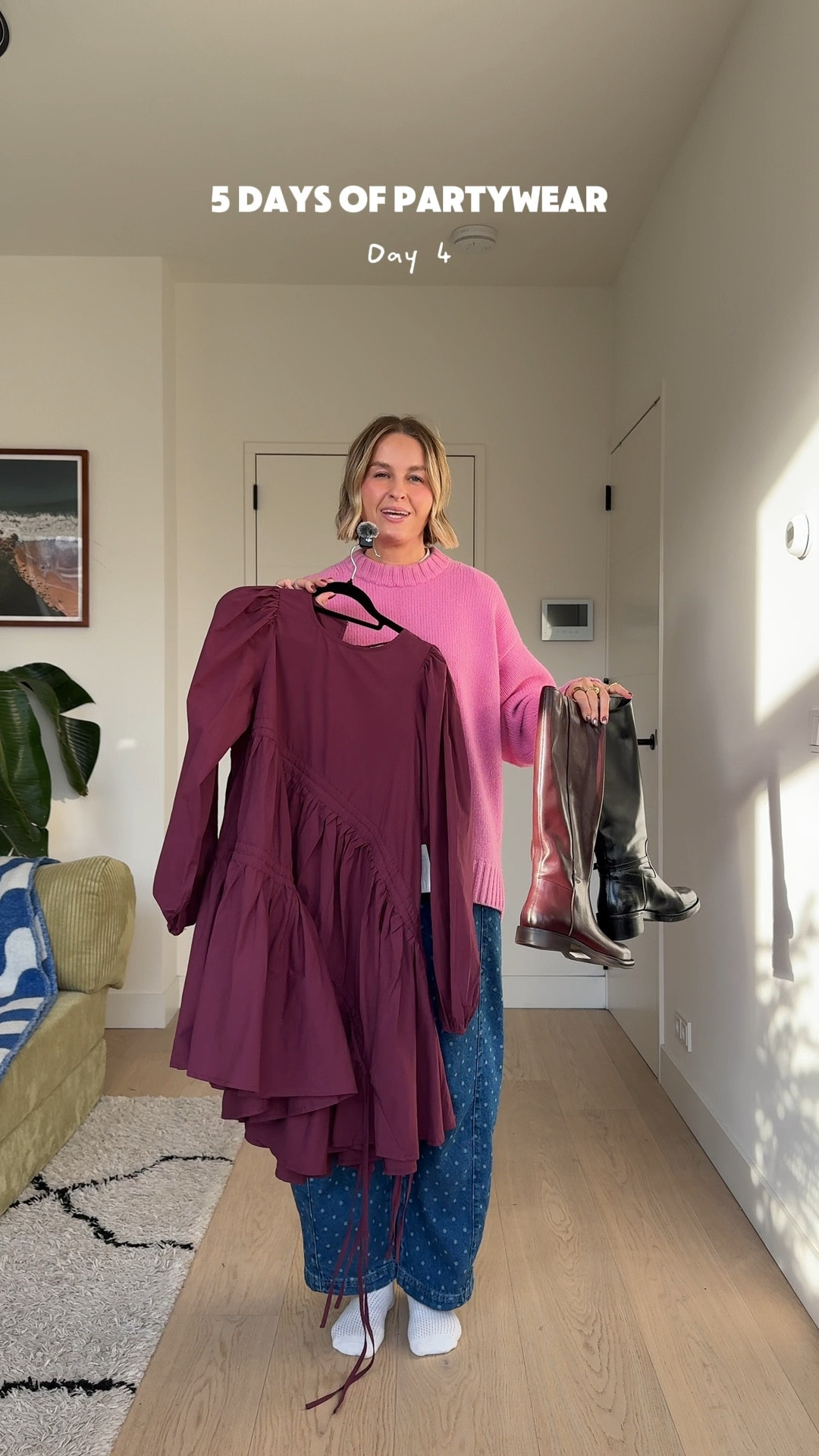 5 days of partywear day 4: the perfect dress

Dress: size M
Both tights: M/L
Burgundy boots: dune (true to size)
Black boots: Bobbie’s
Necklace: Babs the label 
Brown bag: polene 

Occasionwear / partywear / festivewear

#LTKpartywear #LTKuk #LTKfestive