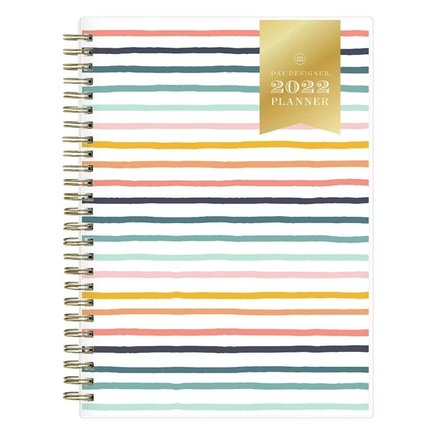 2022 Weekly and Monthly Planner Notes, 5.875x8.625, by Day Designer for Blue Sky, Rainbow Stripe ... | Walmart (US)