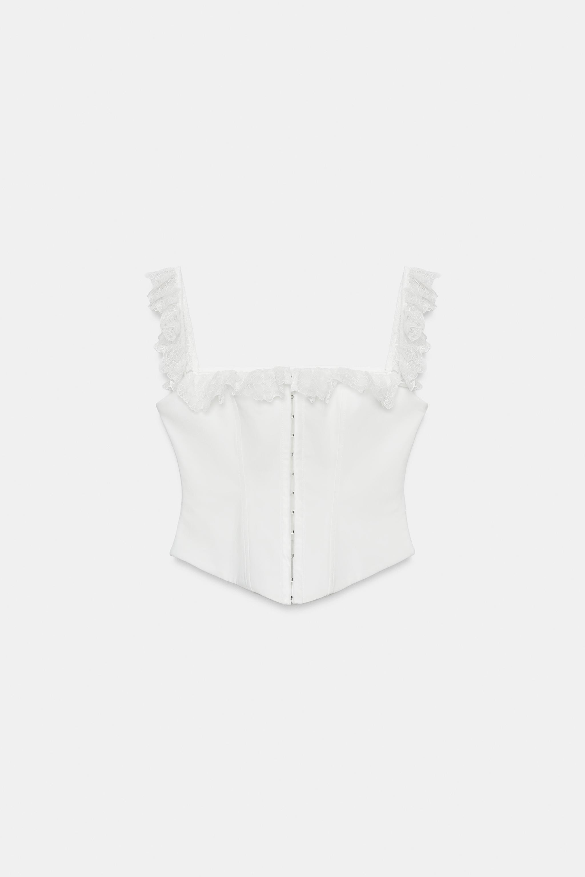 CORSETRY-INSPIRED LACE TOP | Zara UK