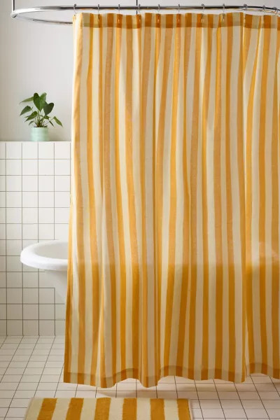 Awning Stripe Patterned Shower Curtain | Urban Outfitters (US and RoW)