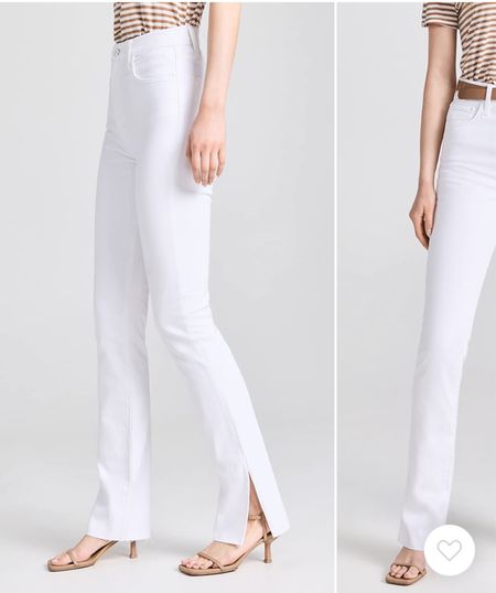 These white jeans are perfect for pairing with an espadrille or heel. 