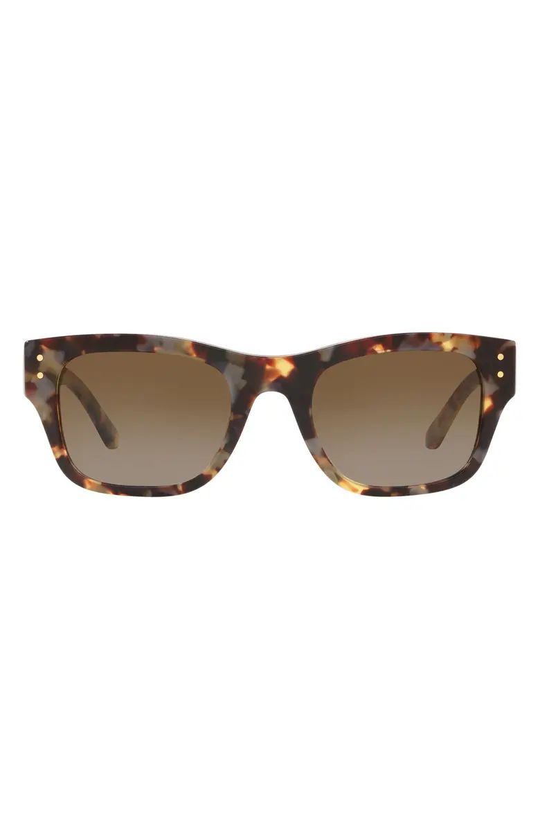 50mm Polarized Gradient Small Square Sunglasses | Nordstrom
