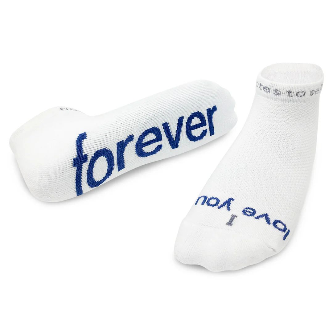 I love you - forever™ white low-cut socks | notes to self