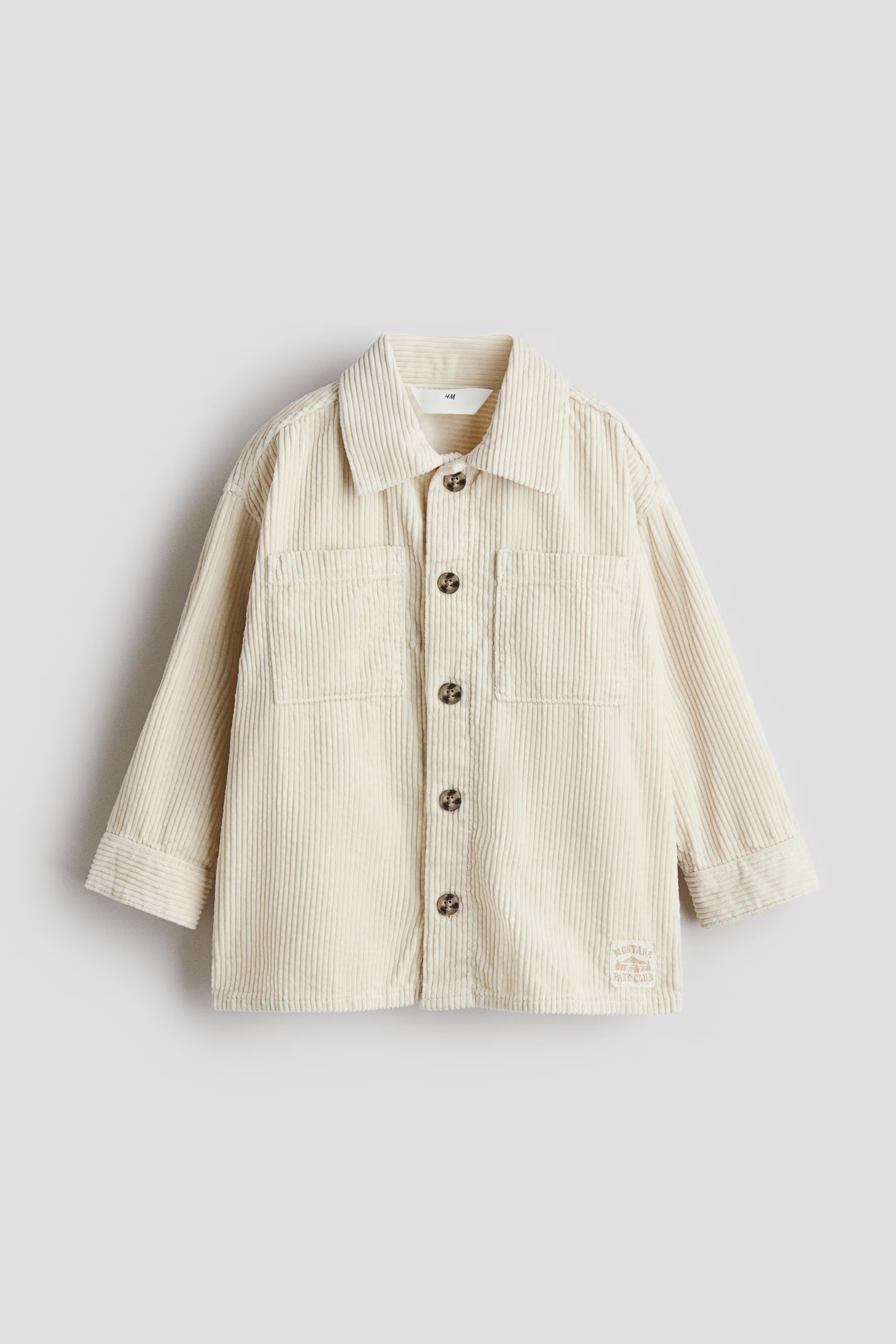 Light beige Cotton Corduroy Overshirt for kids | H&M CA | H&M (US + CA)