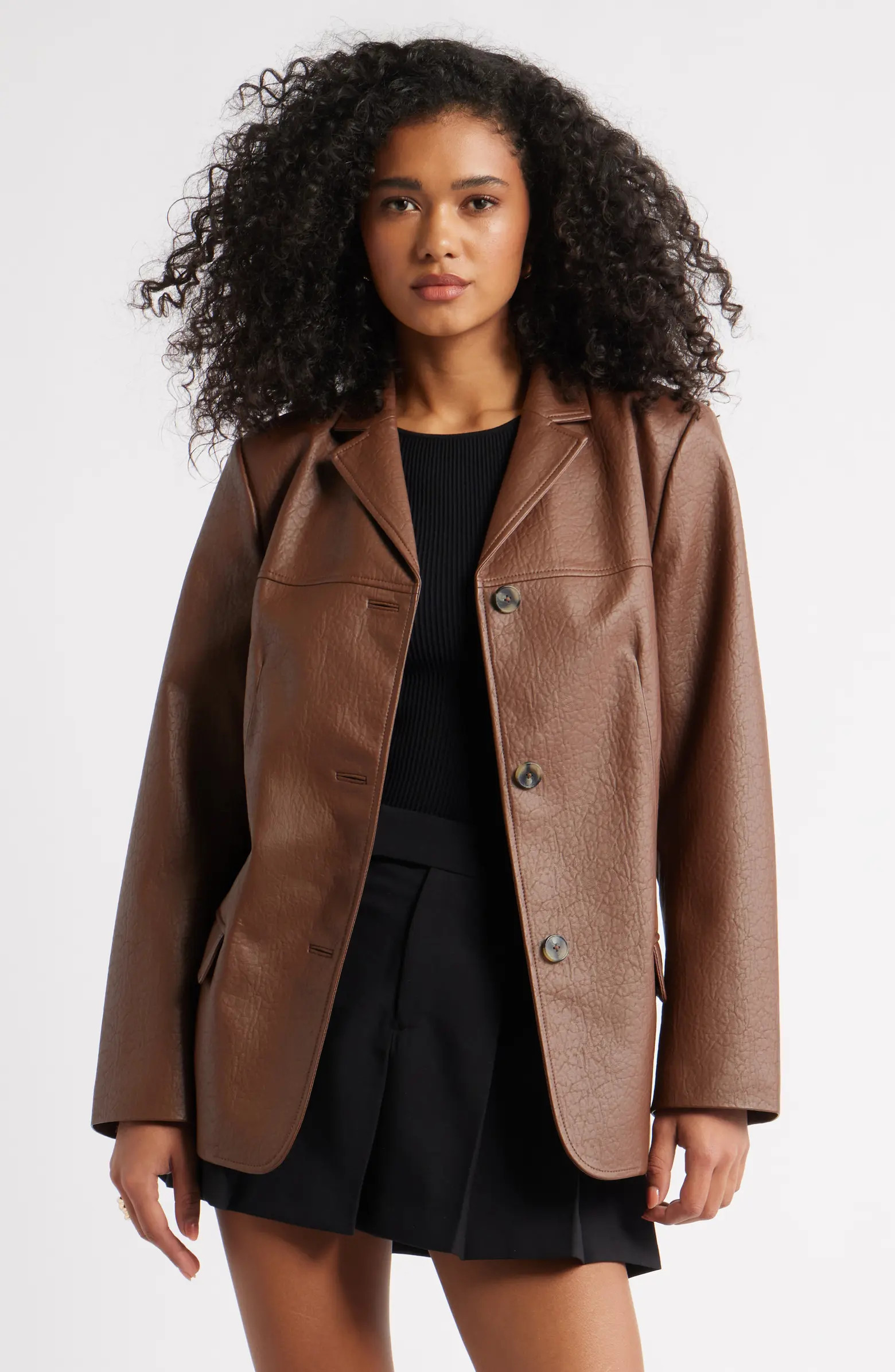 Pebble Faux Leather Jacket | Nordstrom