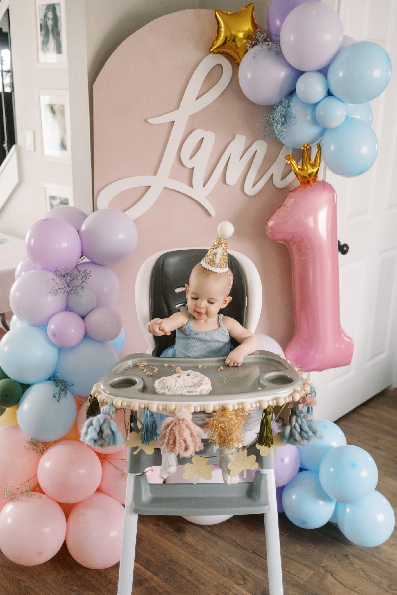 Lucky one 1st birthday cake smash set up and balloon display 

#LTKbaby #LTKfamily #LTKhome