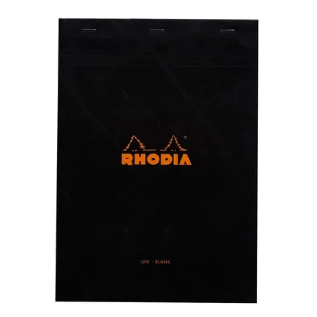 Rhodia Pad, 8.25"" x 11.75"", Blank, Black | Walmart (US)