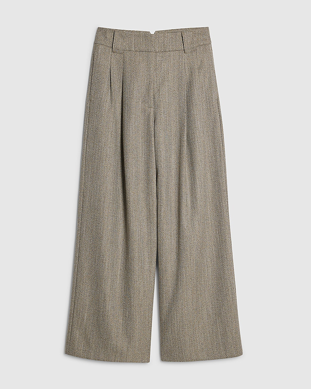 Beige Flecked Wide Leg Trousers | River Island UK & IE