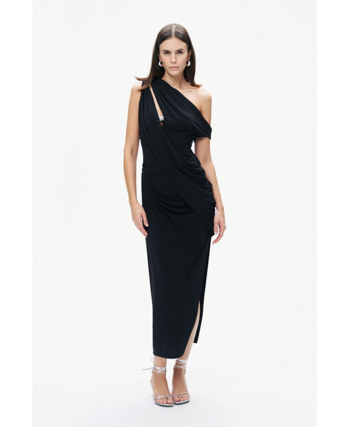 Nocturne Women's Accessory Detailed Midi Dress - Black | Macy's