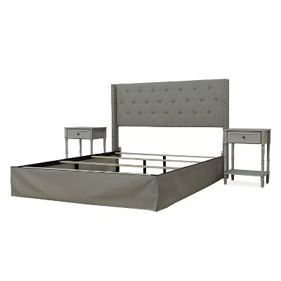 Home Design Twin Billy Panel Bed Warm Gray/Light Gray | Target