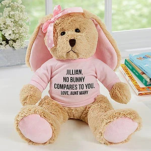 Personalized Pink Bunny Rabbit - Easter Gifts For Kids | Personalization Mall