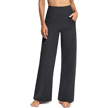 Promover Yoga Pants Women Wide Leg Sweatpants with Pockets Stretch Casual Lounge Pants Petite/Reg... | Amazon (US)