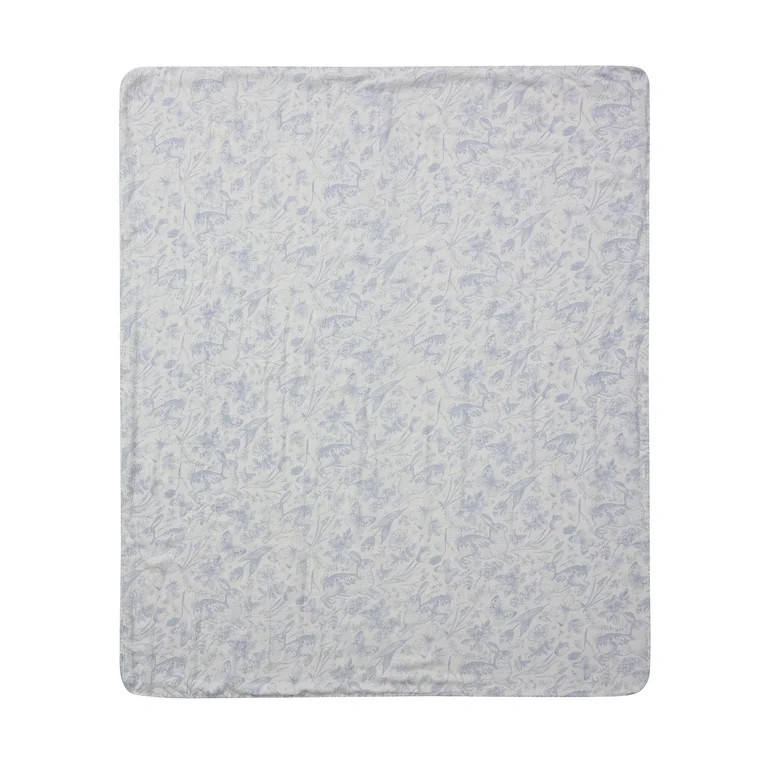 Blue Toile Bunny Polyester Muslin Easter Throw, 50" x 60", by My Texas House - Walmart.com | Walmart (US)
