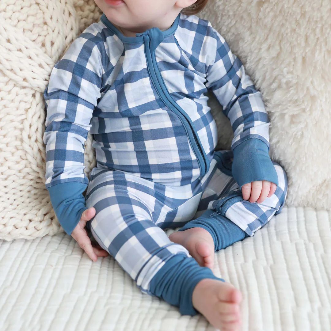 Paxton's Plaid Convertible Zip Romper | Caden Lane