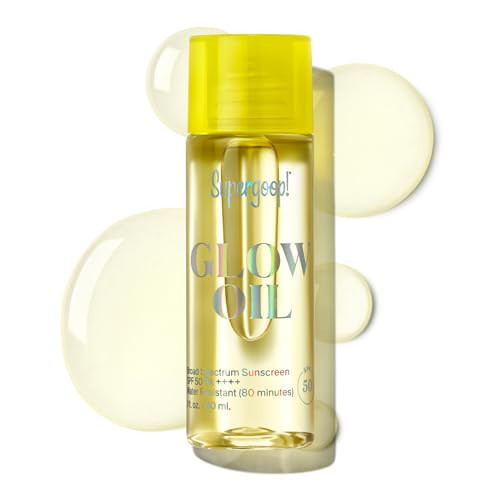 Supergoop! Glow Oil - 1 fl oz - SPF 50 PA++++ Vitamin E Body Oil + Broad Spectrum Sunscreen Protection - With Marigold, Meadowfoam & Grape Seed Extracts | Amazon (US)