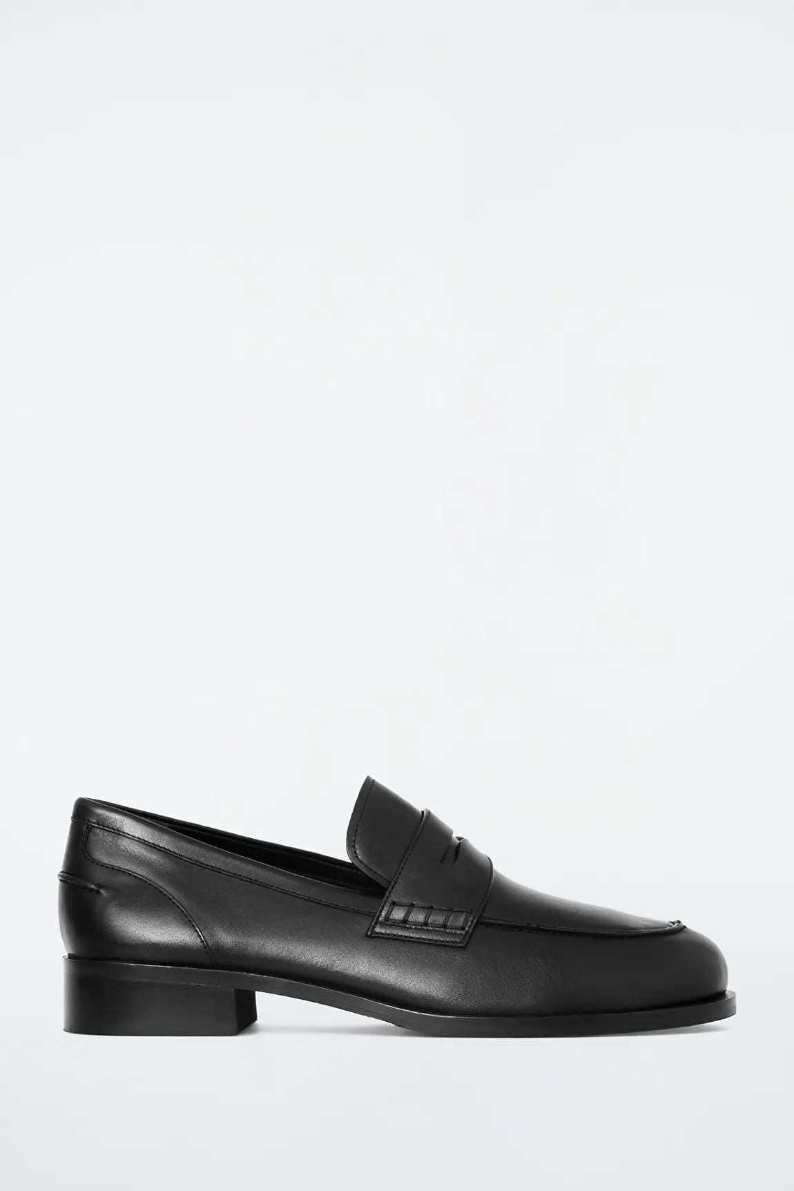 PINTUCKED LEATHER PENNY LOAFERS | COS UK