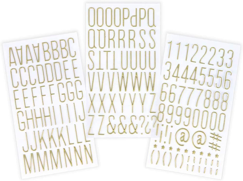 12 Pack: Gold Puffy Modern Alphabet Stickers by Recollections™ | Amazon (US)