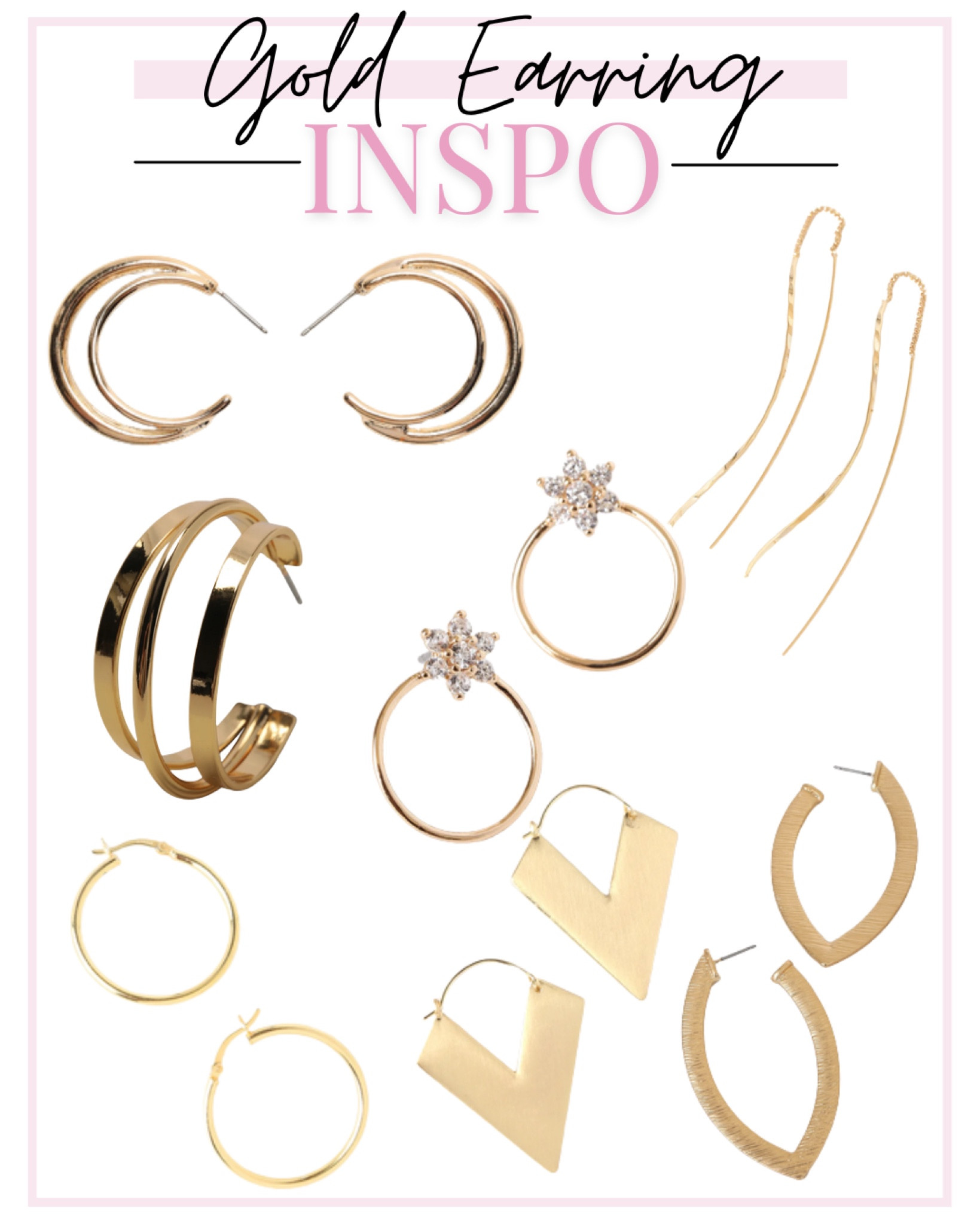 If you love gold jewelry then check out these gold earrings from Lulus

Gold jewelry, gold earrings, gold hoops, accessories, gold accessories, gold jewellery

#LTKstyletip #LTKeurope #LTKunder50