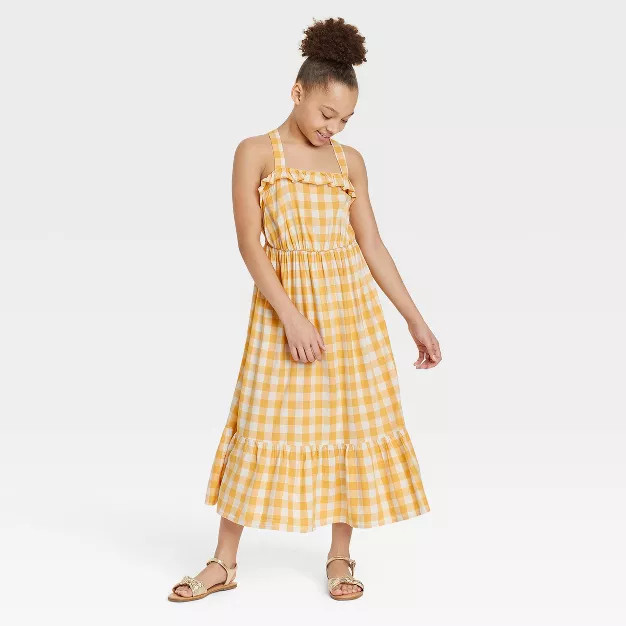 Girls' Empire Waist Sleeveless Woven Maxi Dress - Cat & Jack™ | Target
