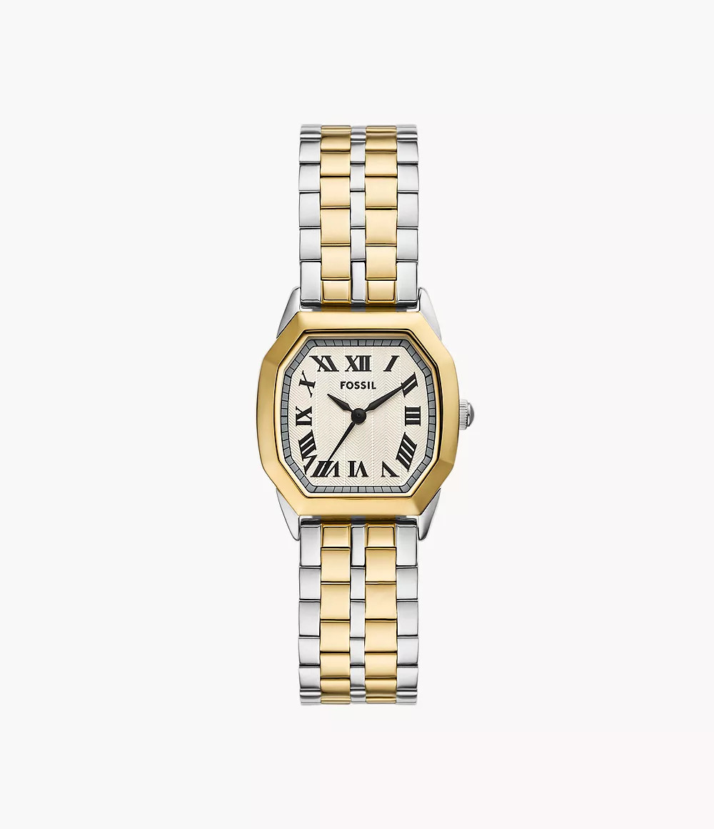 Harlow Three-Hand Two-Tone Stainless Steel Watch | Fossil (US)