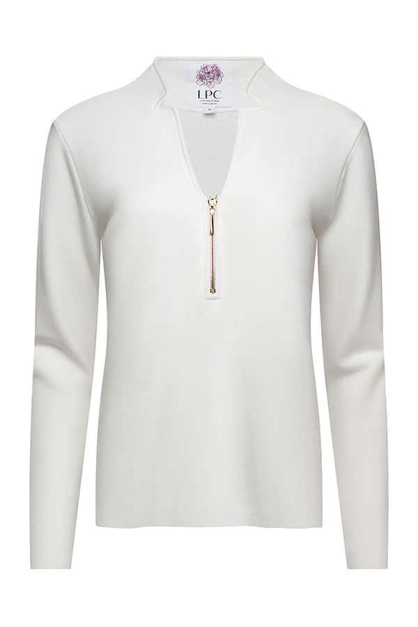 The Megan Long Sleeved Top in White | La Peony Clothing