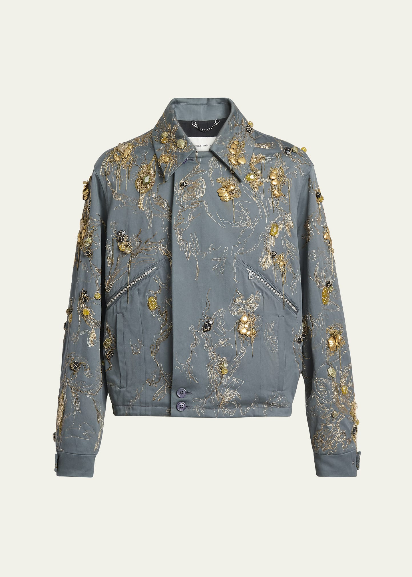 Dries Van Noten Men's Velen Embellished Jacket | Bergdorf Goodman
