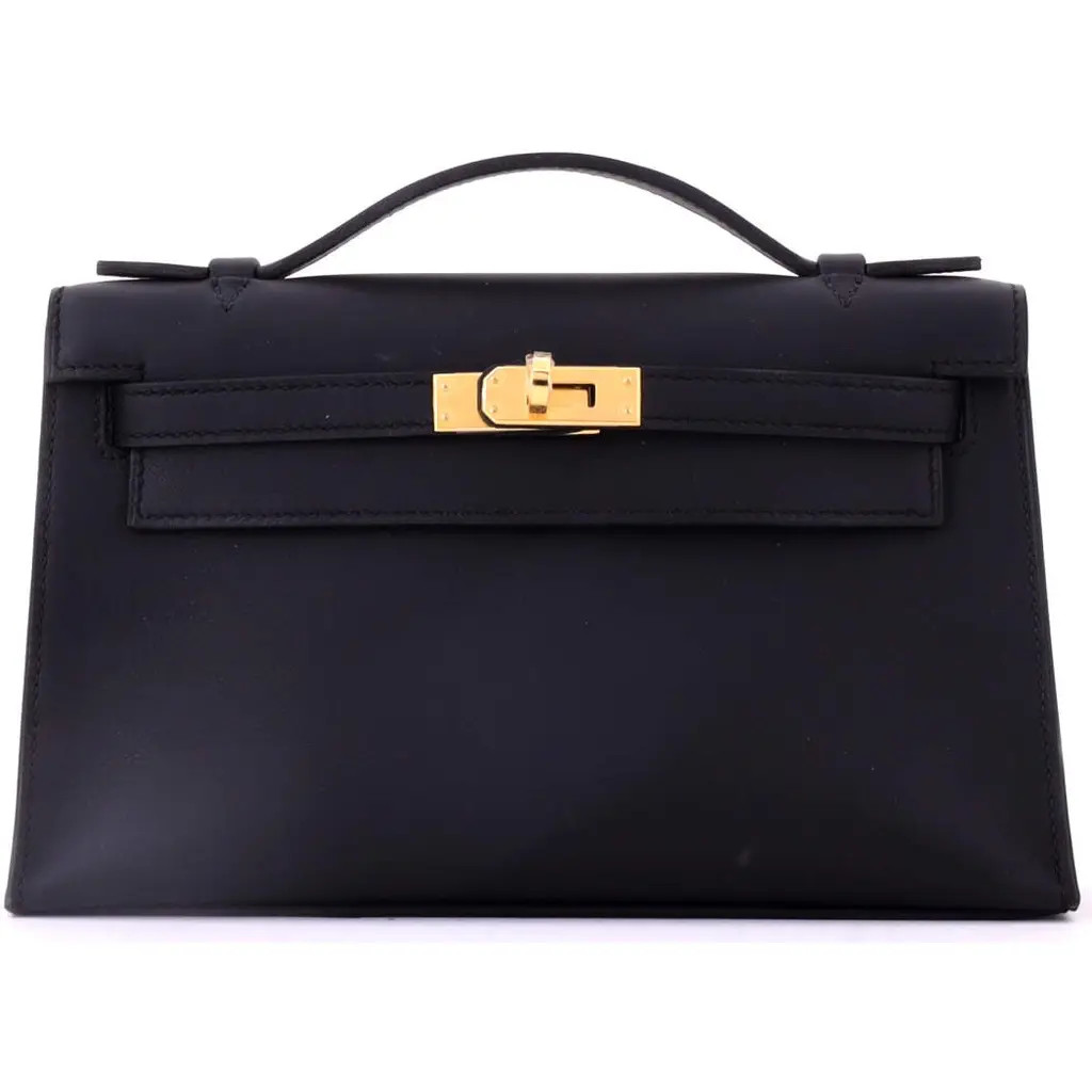 Pre-Owned Hermes Kelly Pochette Swift in Black at Nordstrom, Size X-Small | Nordstrom