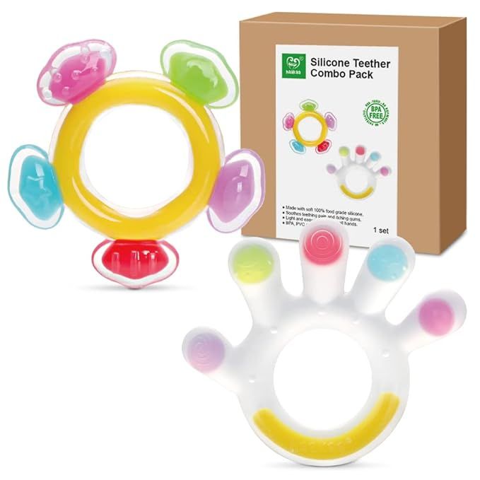 haakaa Baby Teethers Baby Teething Toys Silicone Teething Toys for Babies Soothe Teething Pain an... | Amazon (US)
